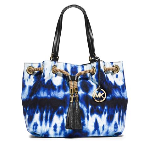 michael kors blue tie dye purse|Michael Kors blue crossbody purse.